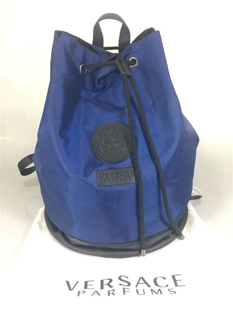 versace perfunme backpack blue|Versace .